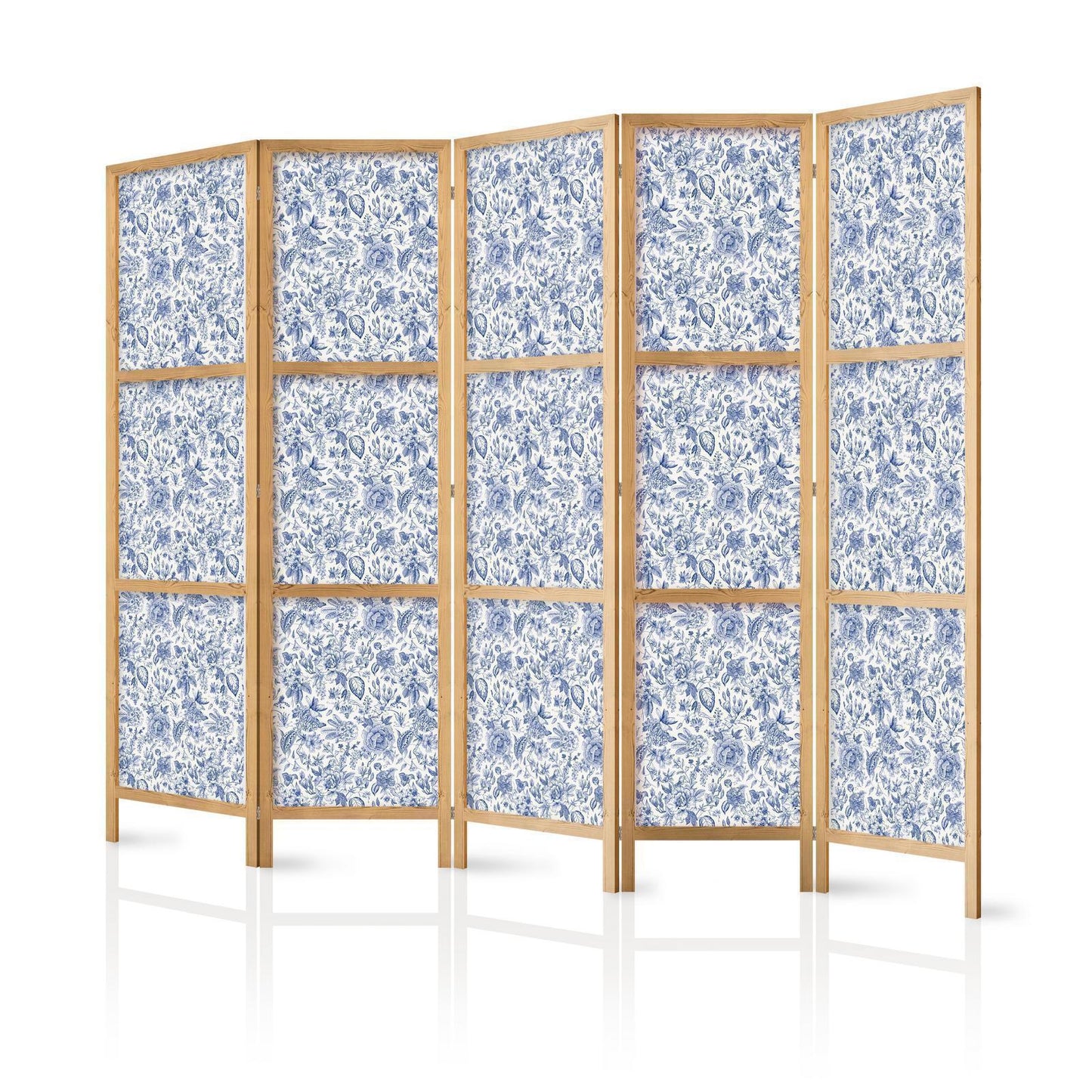 Illustrasjon i vintagestil - Blå blomster på hvit bakgrunn