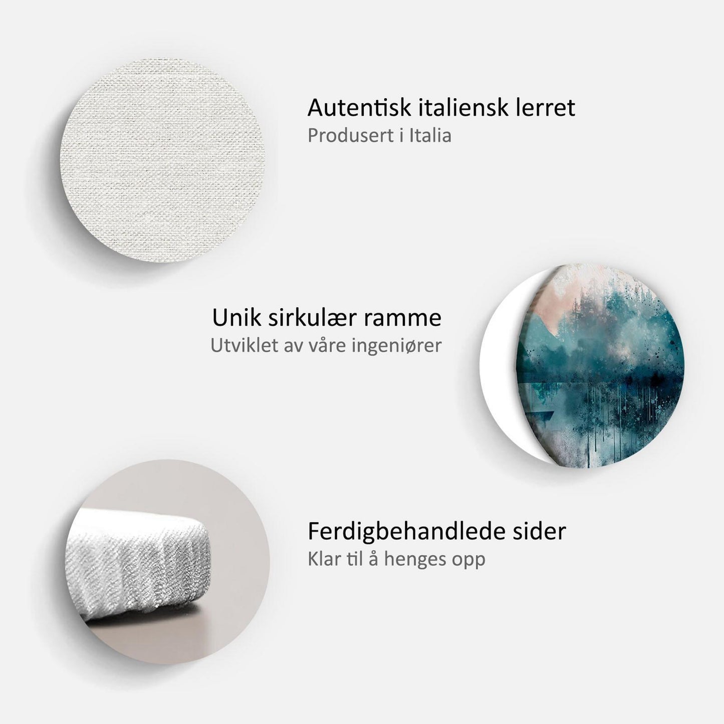 Botanisk motiv med blader og ranker i sandfarger
