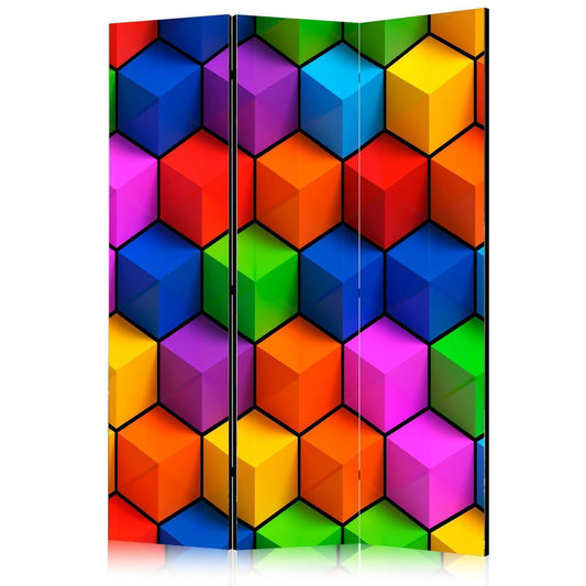 Fargerike geometriske bokser