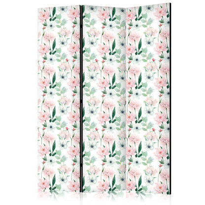 Peoner - Rosa og hvite blomster og grønne blader på hvit bakgrunn