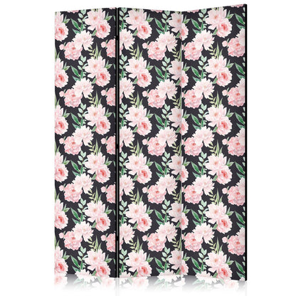 Pioner - Rosa blomster og grønne blader på en grafittfarget bakgrunn