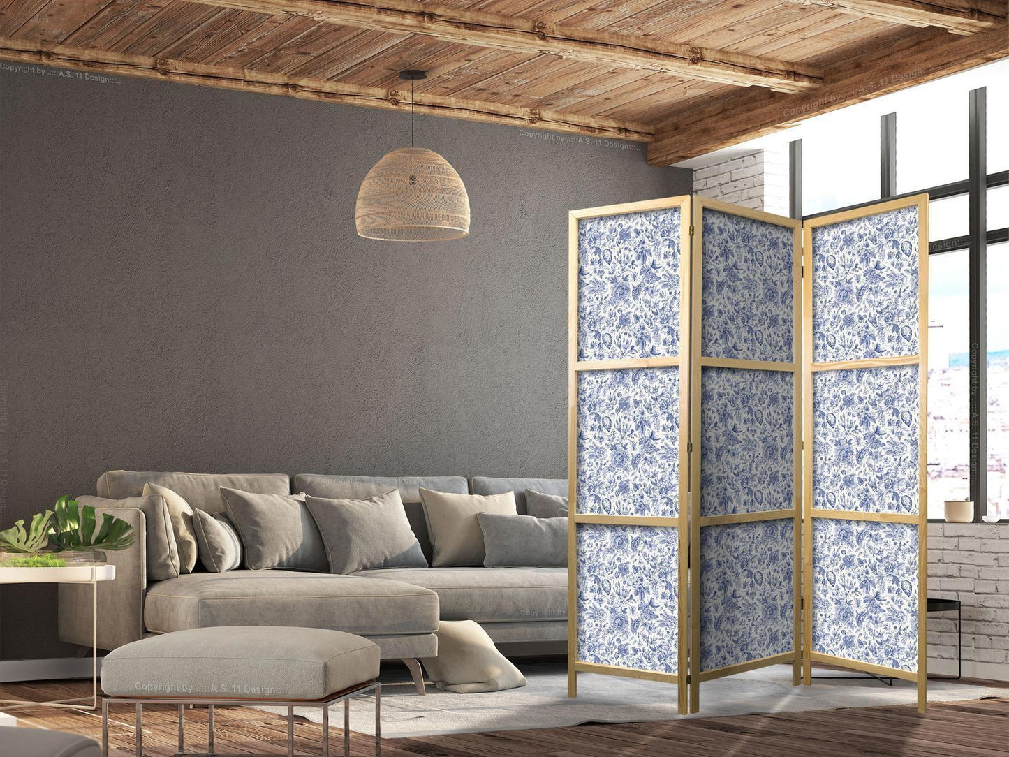 Illustrasjon i vintagestil - Blå blomster på hvit bakgrunn