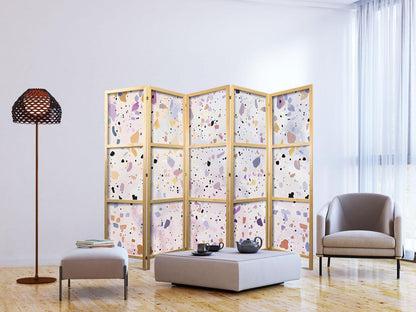 Terrazzo i konfettistil - lilla-rosa - fargerikt mønster