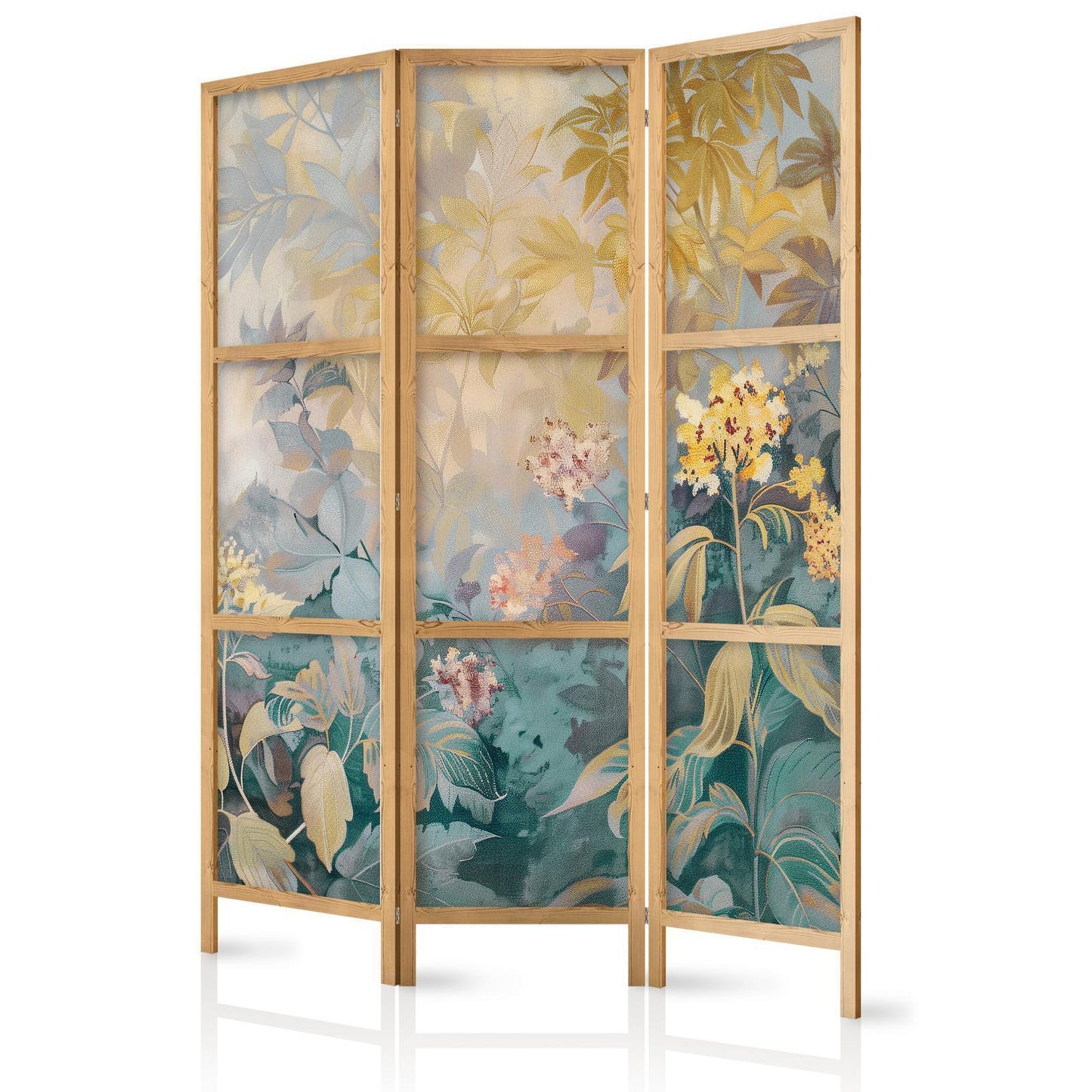 Teppemønster med eng og blomster - Kelim med vårmotiv