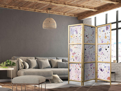 Terrazzo i konfettistil - lilla-rosa - fargerikt mønster