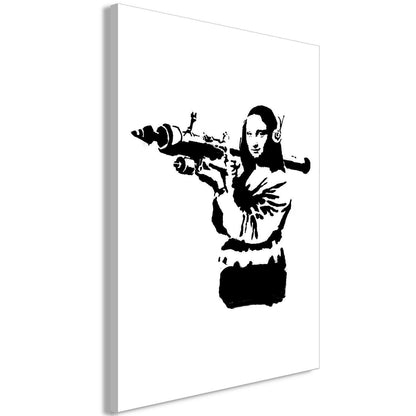 Banksy Mona Lisa med rakettoppskyting (1 del) Vertikal