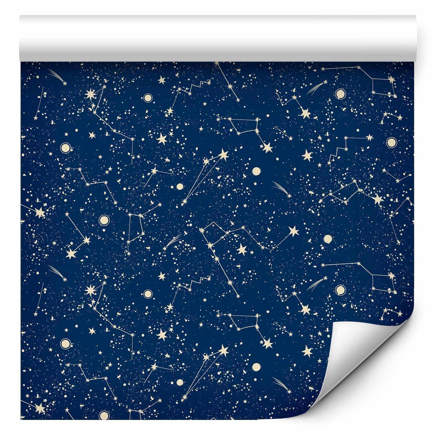 Kosmiske inspirasjoner - Mønster med stjerner og stjernebilder på en mørk bakgrunn