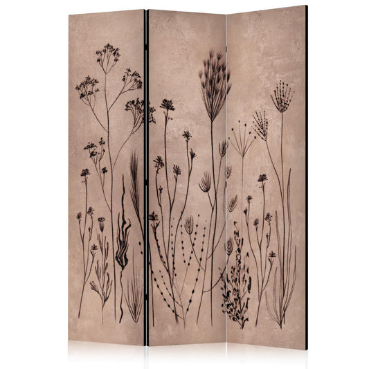 Plant Vintage - Delikate feltblomster på en bakgrunn i Lime Wash-teknikk