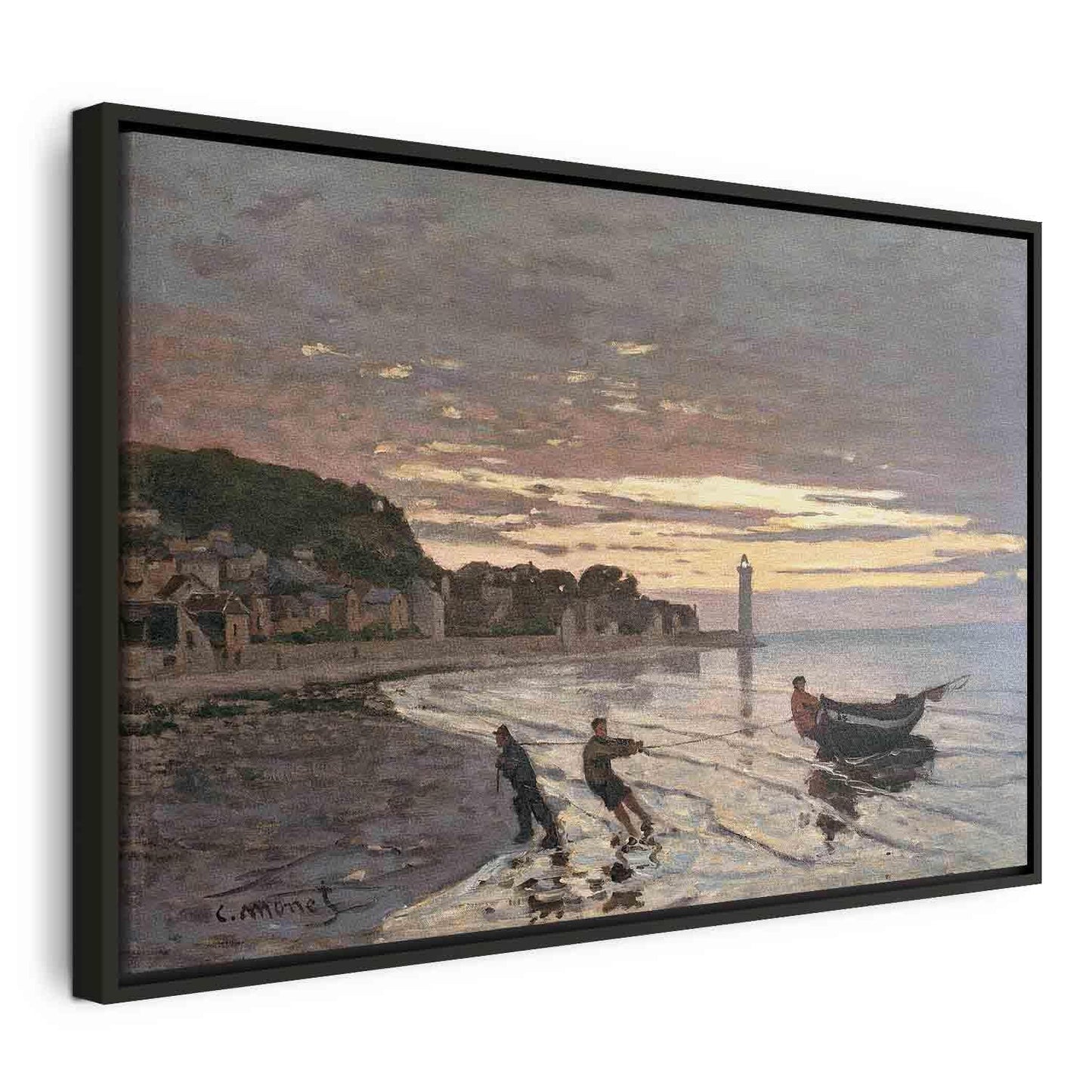 Å dra en båt på land, Honfleur