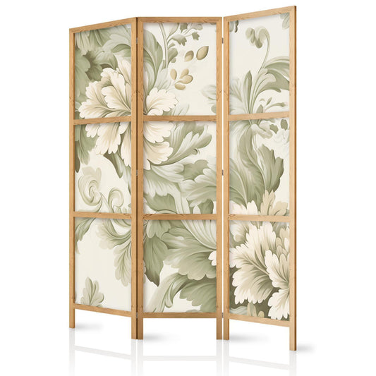 Retro vintage blomster i delikate krem- og grønnfarger