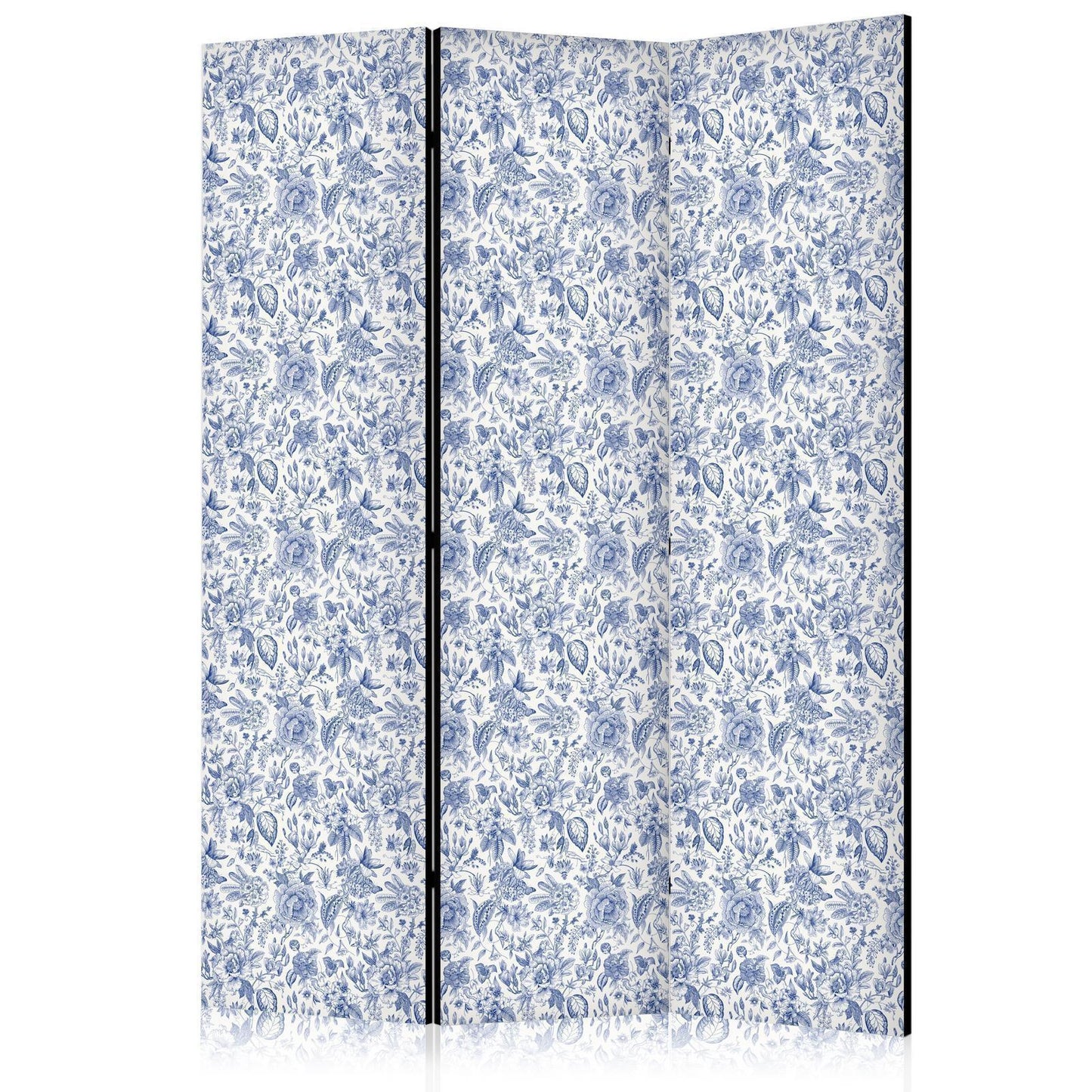 Illustrasjon i vintagestil - blå blomster på hvit bakgrunn