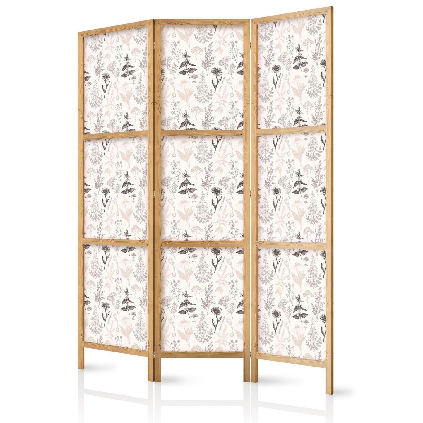 Botanisk illustrasjon - Tegning av blomster og urter - Beige gråtoner
