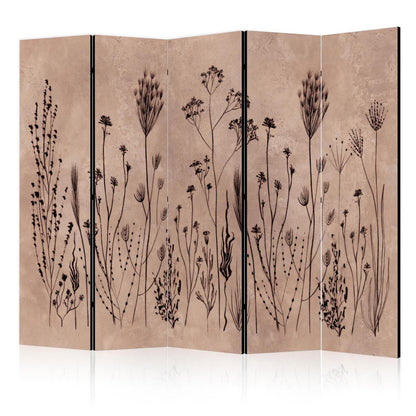 Plant Vintage - Delikate feltblomster på en bakgrunn i Lime Wash-teknikk