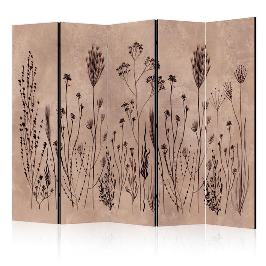 Plant Vintage - Delikate feltblomster på en bakgrunn i Lime Wash-teknikk